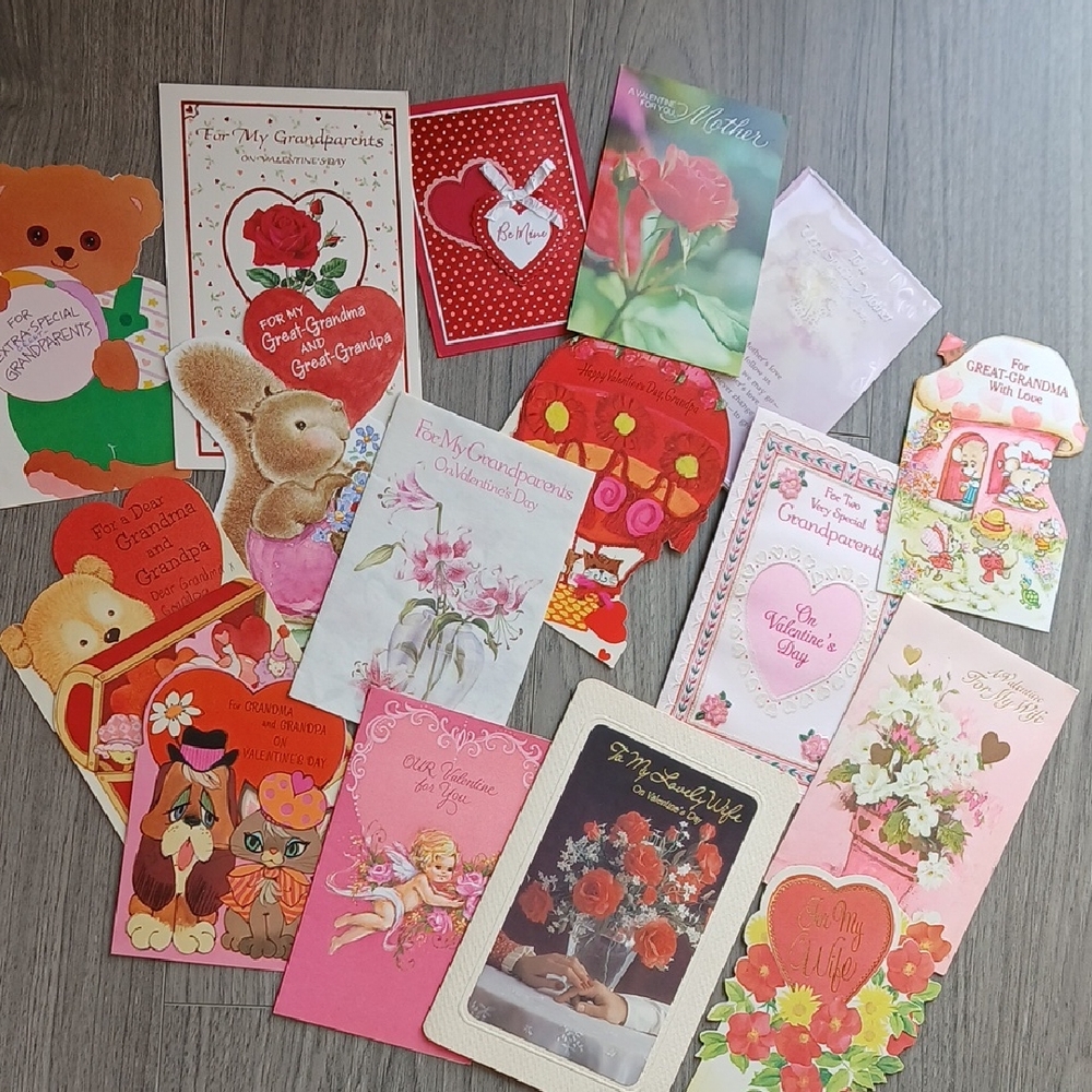♥️Vintage Valentines Assorted Greeting Cards Bundle